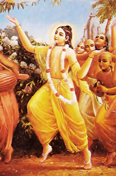 Chaitanya MahaPrabhu doing Sankirtana