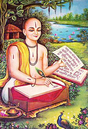 Tulsidas scribing the Ramayana