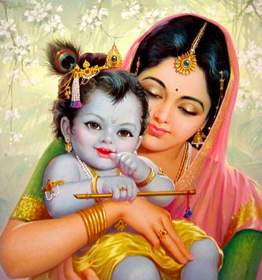 Yashoda maiya and baby krishna